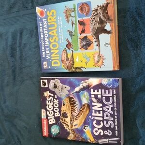 2 Large Learning Books Dinosaurs & Science & Space 💥💥